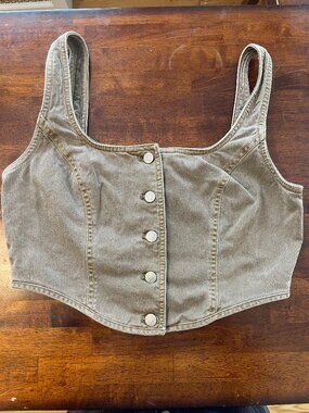 GAP Brown Denim Vest / Corset